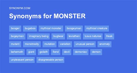 monster antonyms|synonym for demon.